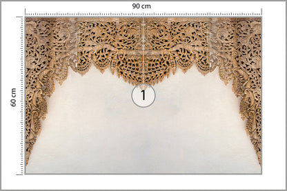 Fototapeta Drewniane Dalekowschodnie Ornamenty 90 × 60 cm – podgląd