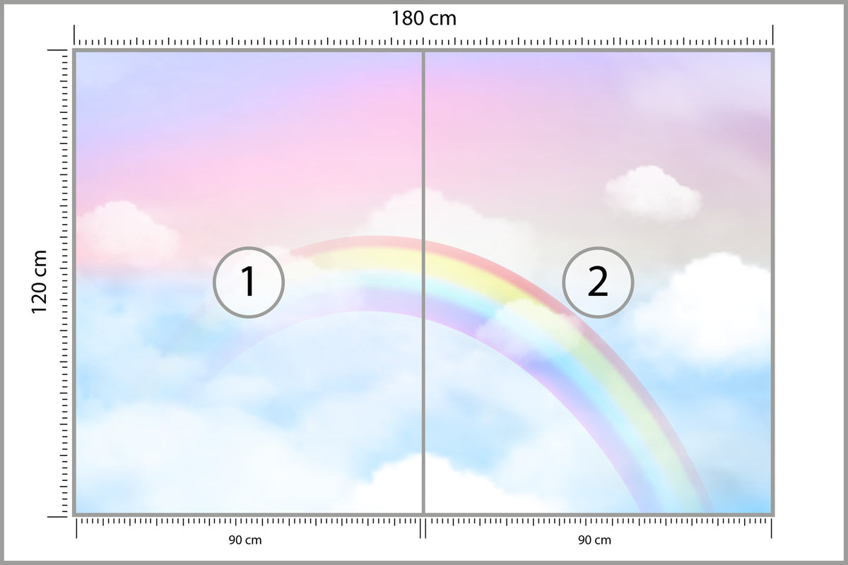 Fototapeta Tęcza Na Niebie 180 × 120 cm – podgląd kadru