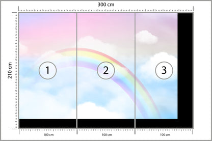 Fototapeta Tęcza Na Niebie 300 × 210 cm – podgląd kadru