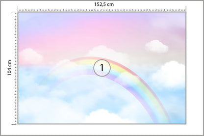 Fototapeta Tęcza Na Niebie 152,5 × 104 cm – podgląd kadru