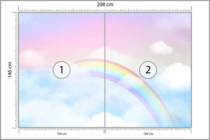Fototapeta Tęcza Na Niebie 208 × 146 cm – podgląd kadru