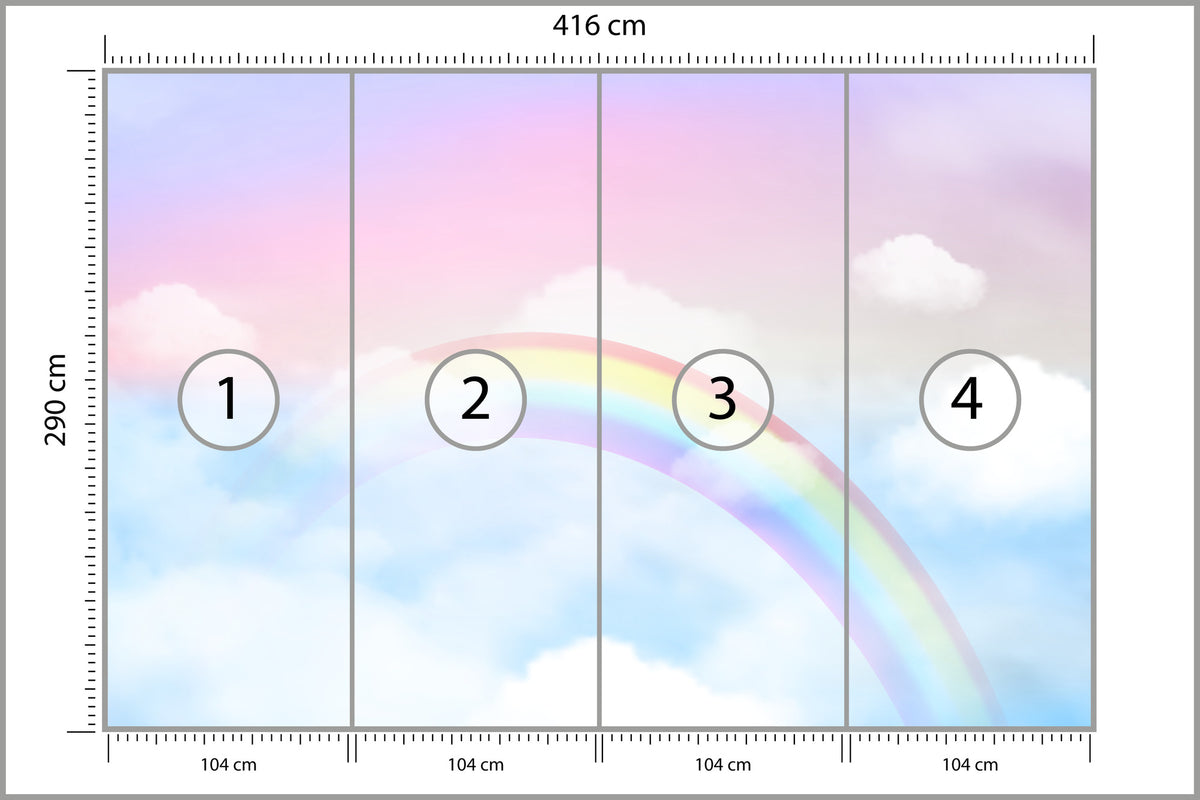 Fototapeta Tęcza Na Niebie 416 × 290 cm – podgląd kadru