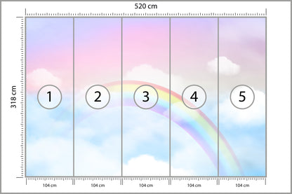 Fototapeta Tęcza Na Niebie 520 × 318 cm – podgląd kadru