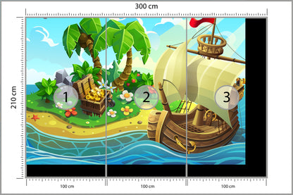 Fototapeta Piracka Wyspa Skarbów 300 × 210 cm – podgląd kadru