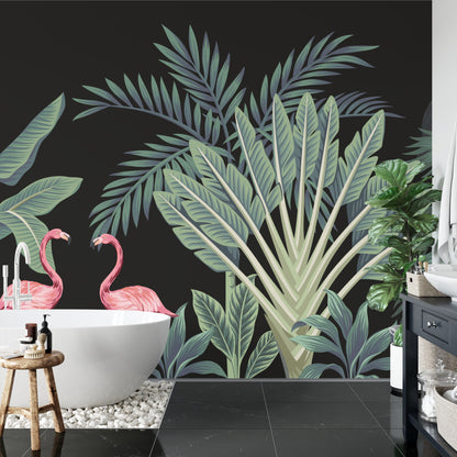 Fototapeta Egzotyczne Zwierzęta Wśród Palm – aranżacja wnętrza