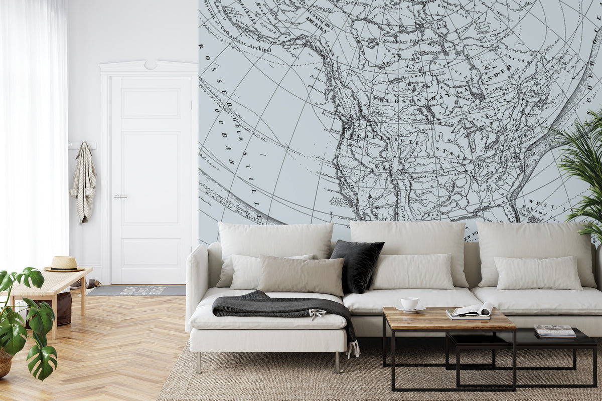 Fototapeta Stara Mapa – aranżacja wnętrza
