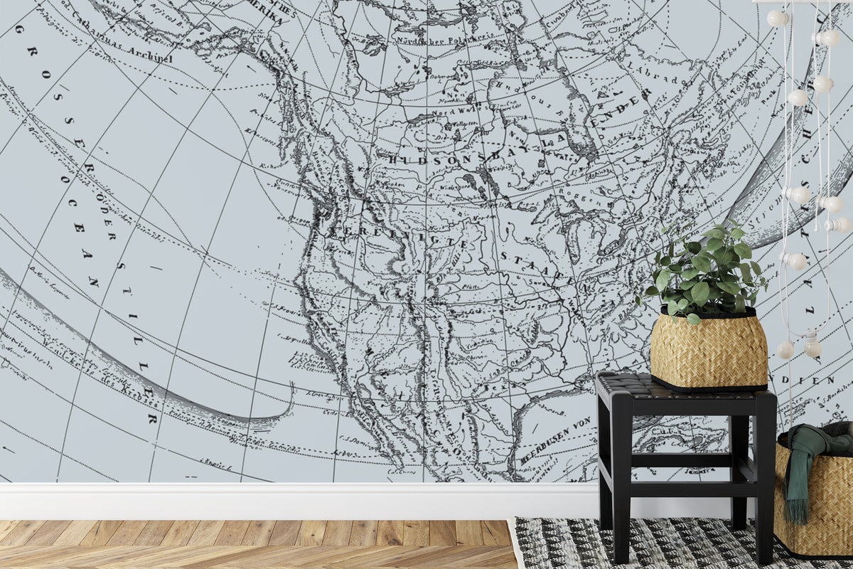 Fototapeta Stara Mapa – aranżacja wnętrza