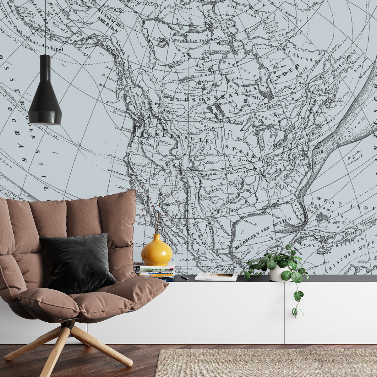 Fototapeta Stara Mapa – aranżacja wnętrza