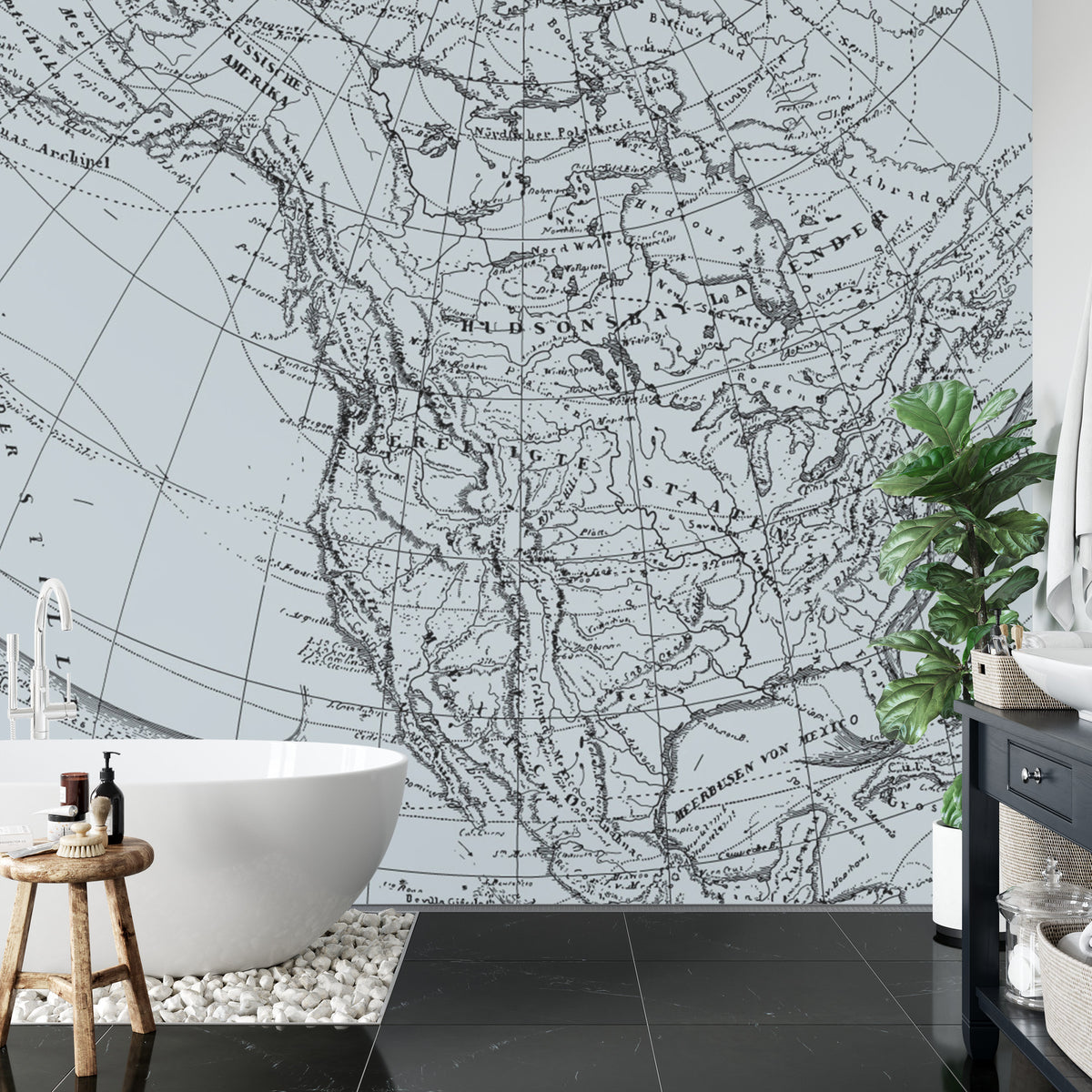 Fototapeta Stara Mapa – aranżacja wnętrza