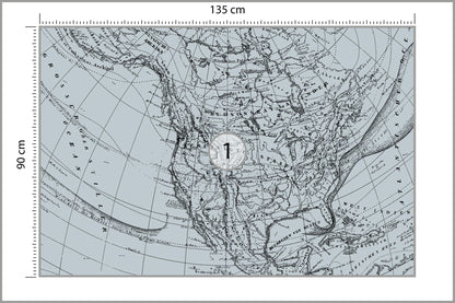 Fototapeta Stara Mapa 135 × 90 cm – podgląd kadru
