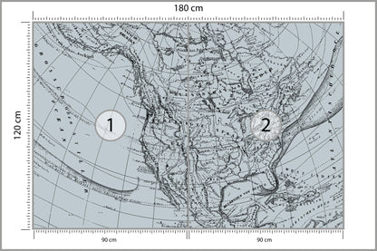 Fototapeta Stara Mapa 180 × 120 cm – podgląd kadru
