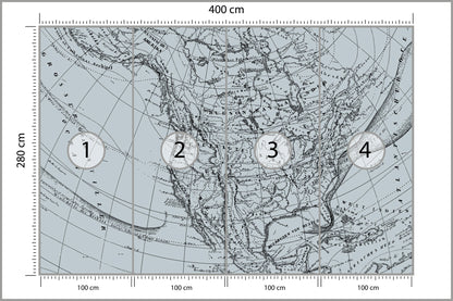 Fototapeta Stara Mapa 400 × 280 cm – podgląd kadru