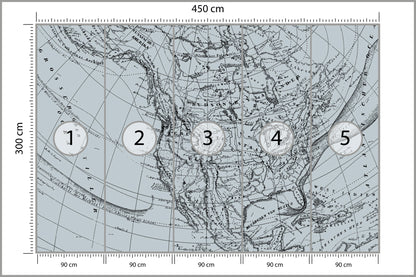 Fototapeta Stara Mapa 450 × 300 cm – podgląd kadru