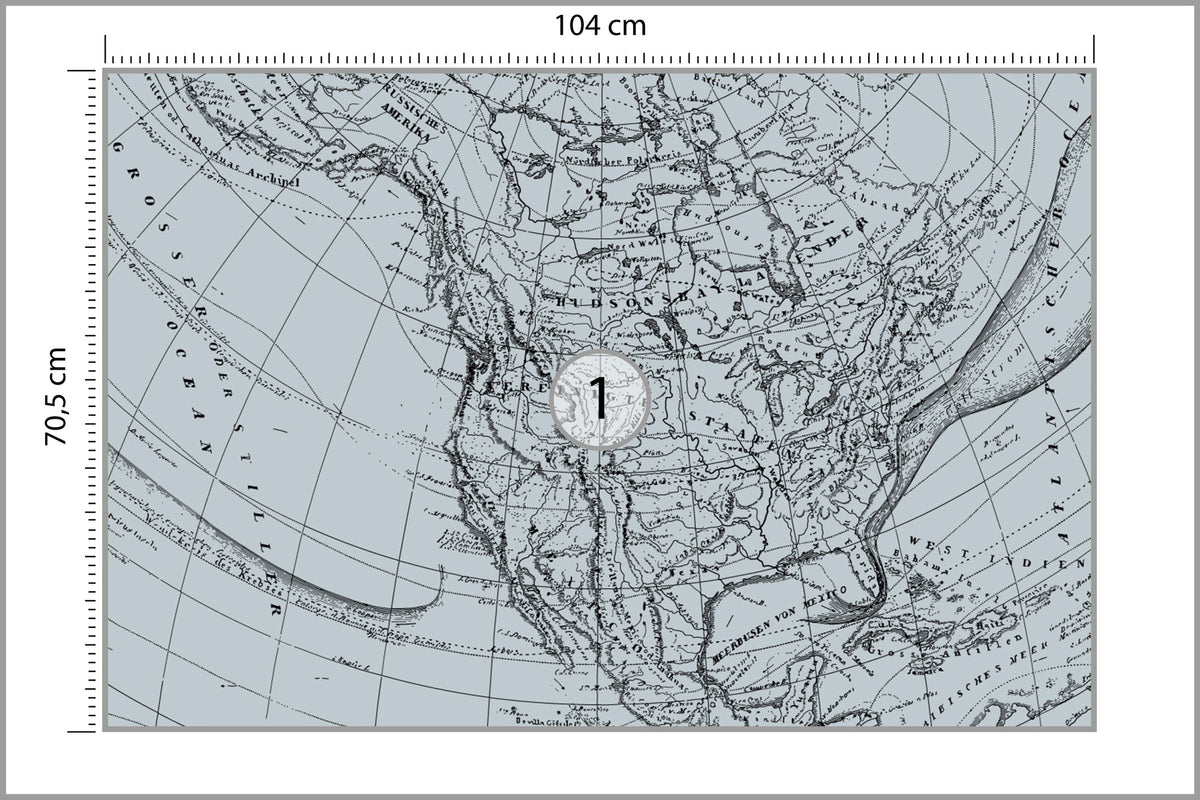 Fototapeta Stara Mapa 104 × 70,5 cm – podgląd kadru