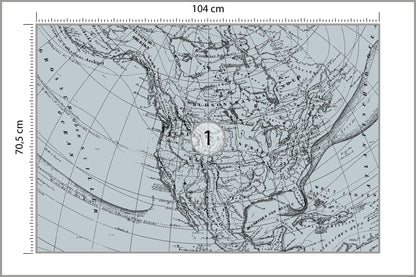 Fototapeta Stara Mapa 104 × 70,5 cm – podgląd kadru