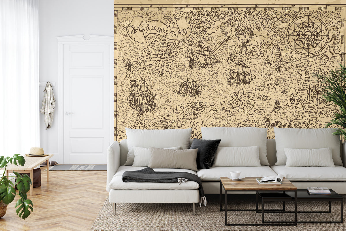 Fototapeta Mapa Skarbów – aranżacja wnętrza