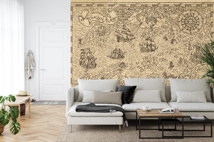 Fototapeta Mapa Skarbów – aranżacja wnętrza