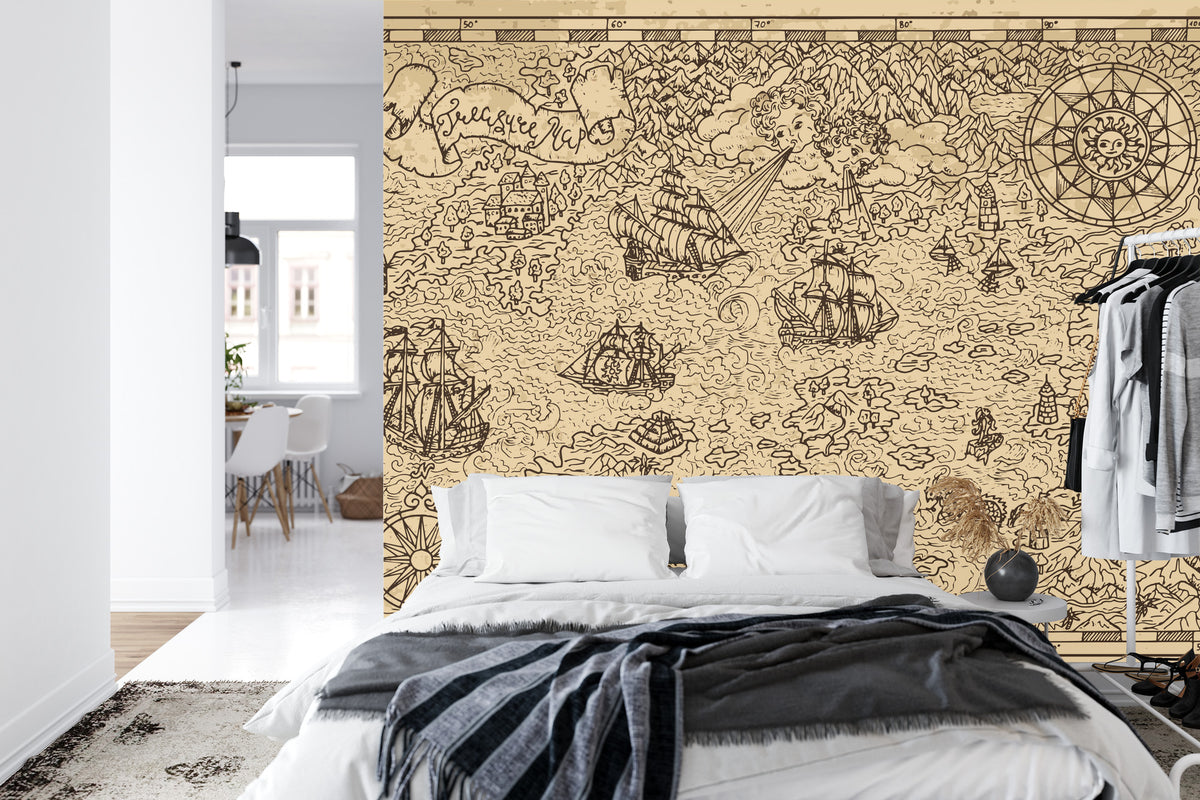 Fototapeta Mapa Skarbów – aranżacja wnętrza
