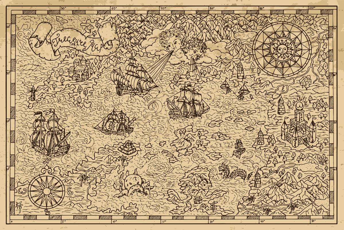 Fototapeta Mapa Skarbów – wzór
