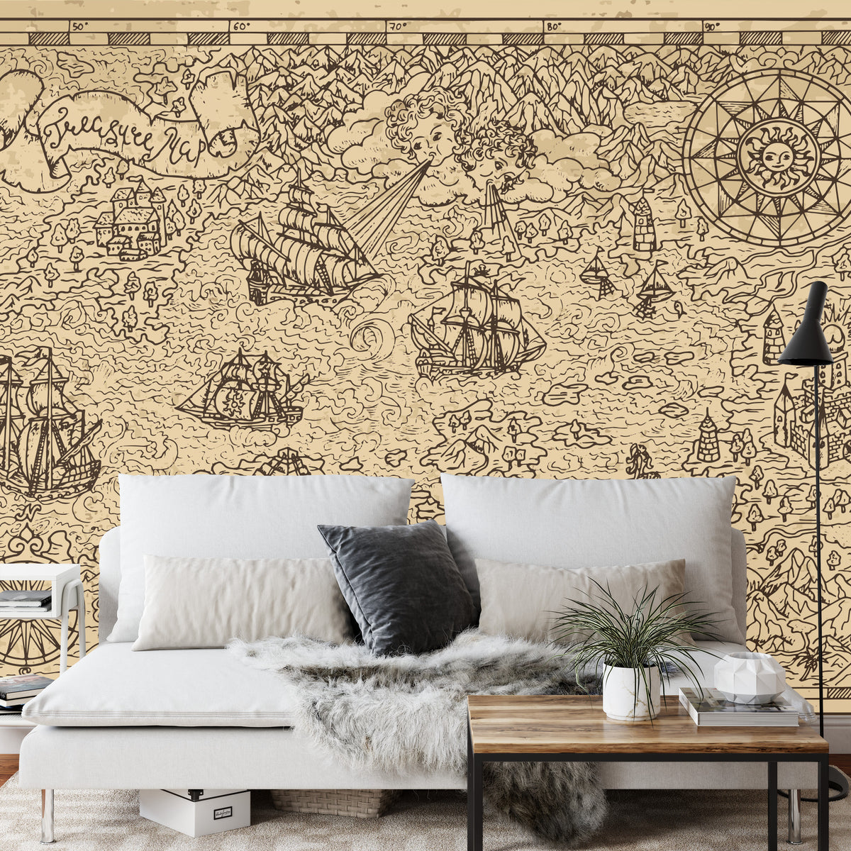 Fototapeta Mapa Skarbów – aranżacja wnętrza