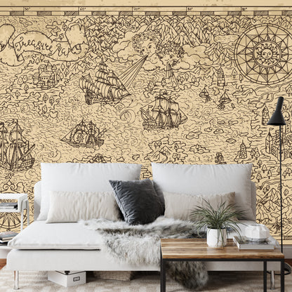 Fototapeta Mapa Skarbów – aranżacja wnętrza
