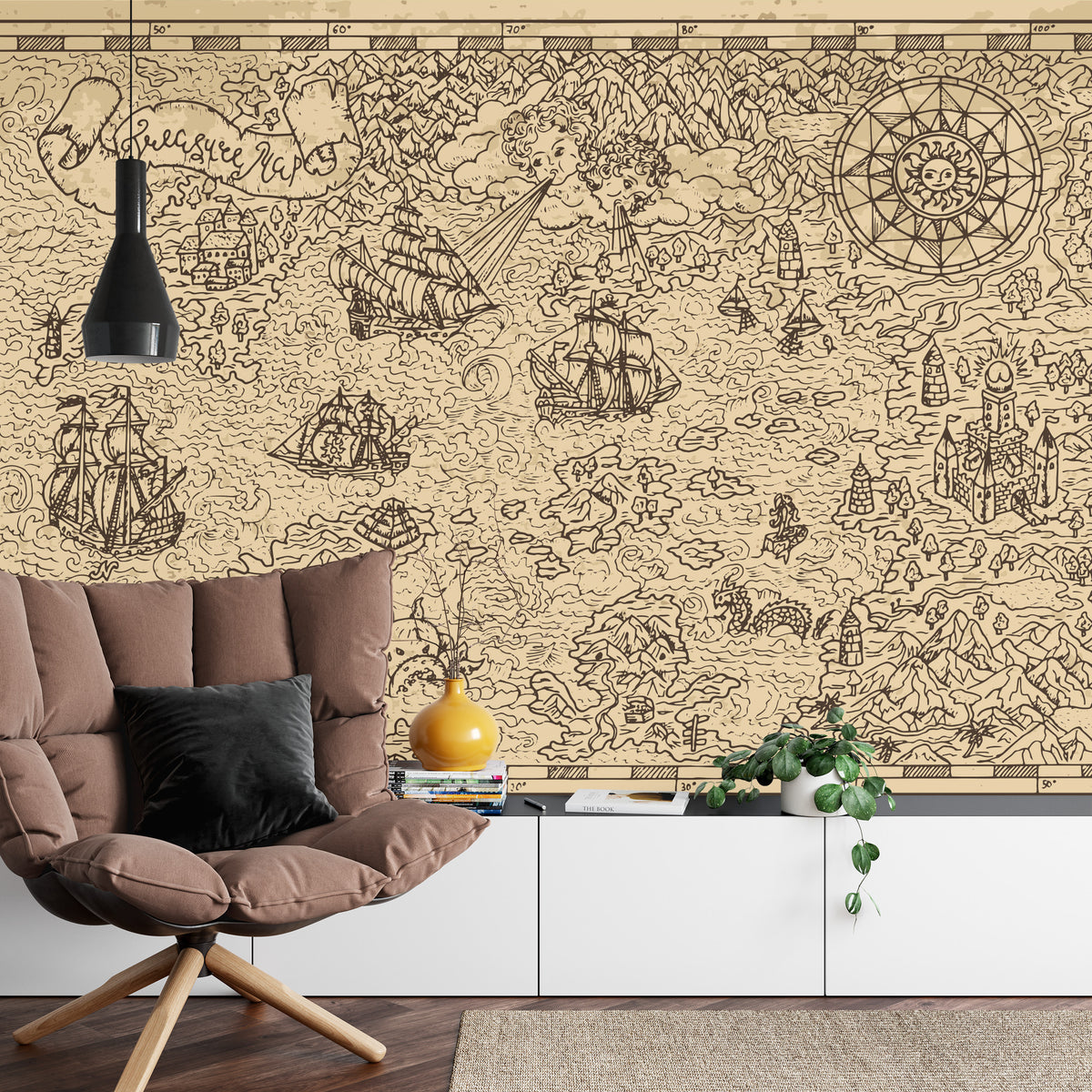 Fototapeta Mapa Skarbów – aranżacja wnętrza