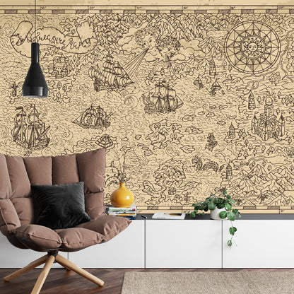 Fototapeta Mapa Skarbów – aranżacja wnętrza