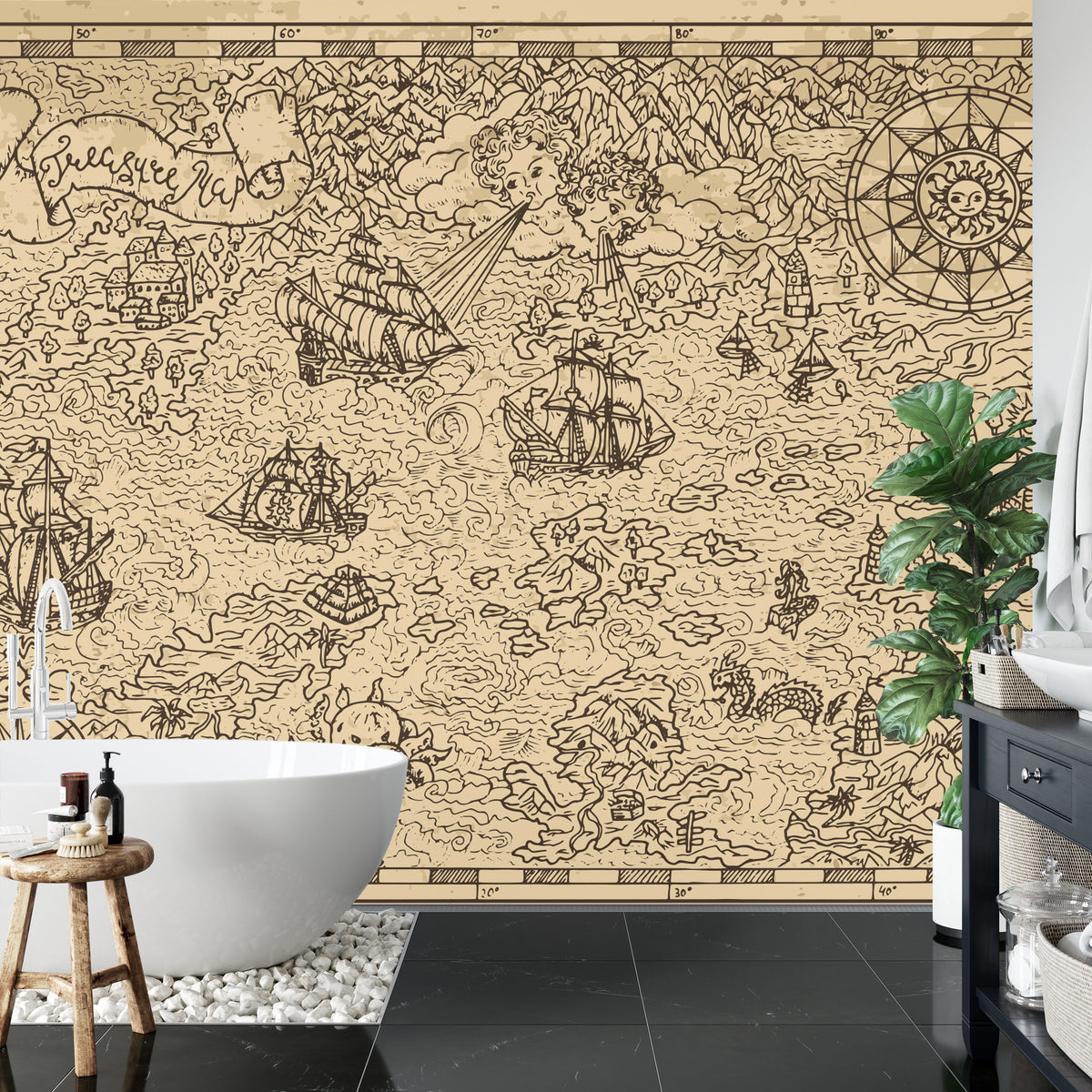 Fototapeta Mapa Skarbów – aranżacja wnętrza