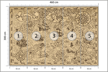Fototapeta Mapa Skarbów 460 × 300 cm – podgląd kadru