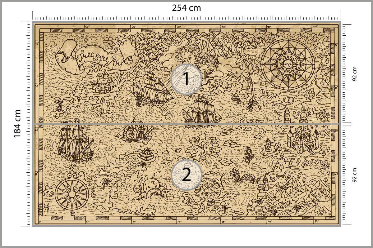 Fototapeta Mapa Skarbów 254 × 184 cm – podgląd kadru