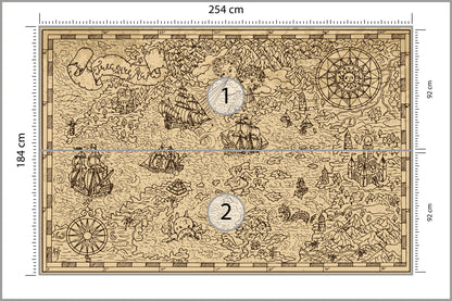 Fototapeta Mapa Skarbów 254 × 184 cm – podgląd kadru