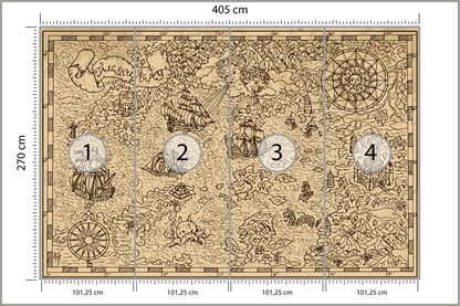 Fototapeta Mapa Skarbów 405 × 270 cm – podgląd kadru