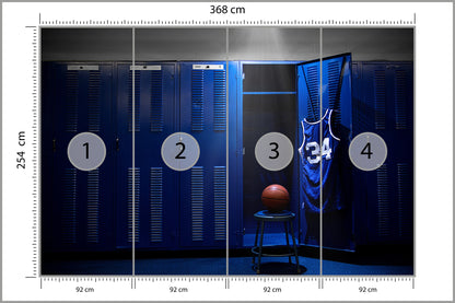 Fototapeta Szatnia Drużyny Koszykówki 368 × 254 cm – podgląd kadru