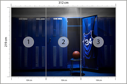 Fototapeta Szatnia Drużyny Koszykówki 312 × 219 cm – podgląd kadru