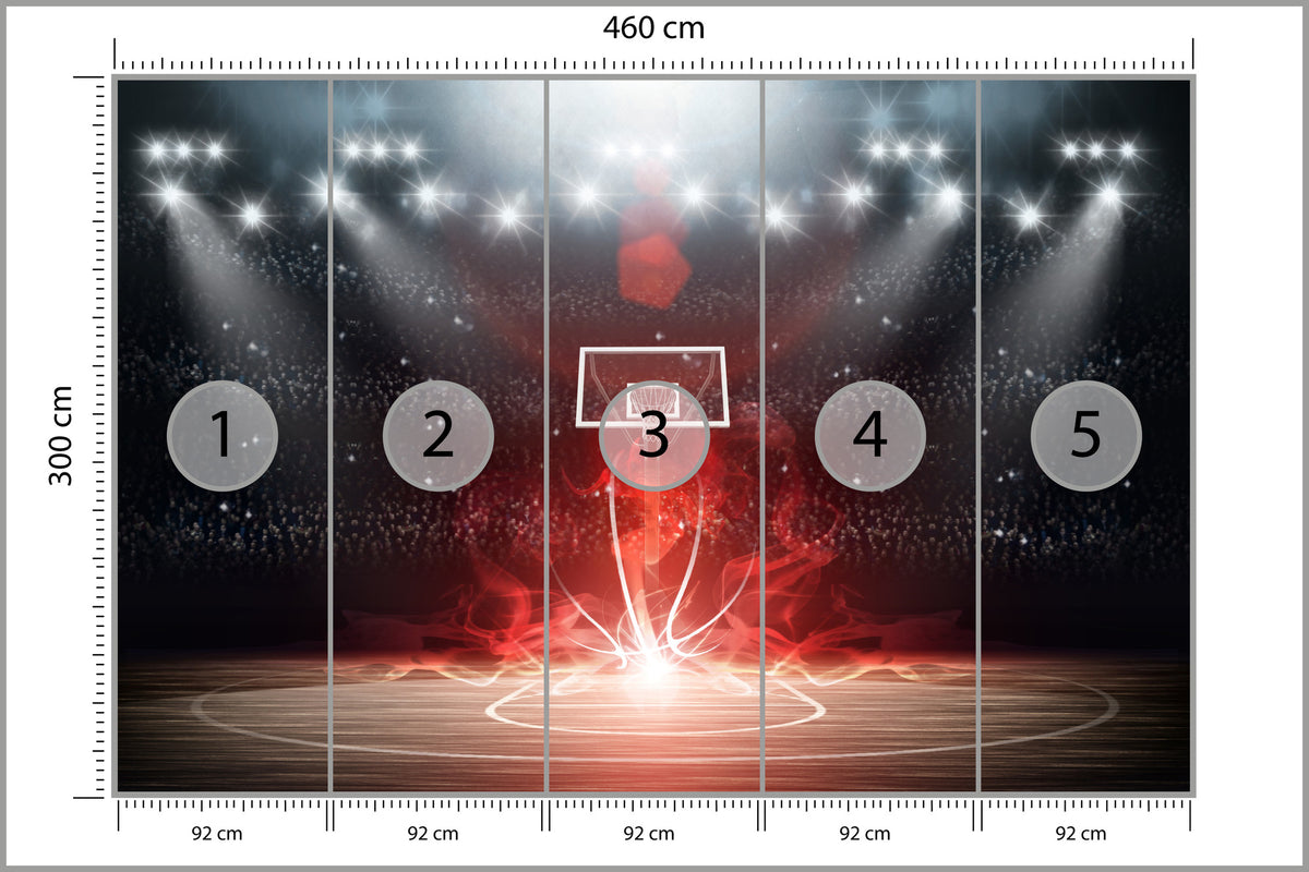 Fototapeta Futurystyczne Boisko Koszykówki 460 × 300 cm – podgląd kadru