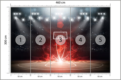 Fototapeta Futurystyczne Boisko Koszykówki 460 × 300 cm – podgląd kadru
