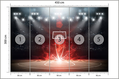 Fototapeta Futurystyczne Boisko Koszykówki 450 × 300 cm – podgląd kadru