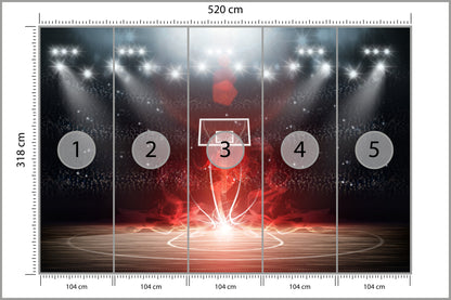 Fototapeta Futurystyczne Boisko Koszykówki 520 × 318 cm – podgląd kadru