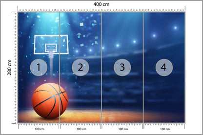 Fototapeta Koszykówka Na Stadionie 400 × 280 cm – podgląd kadru