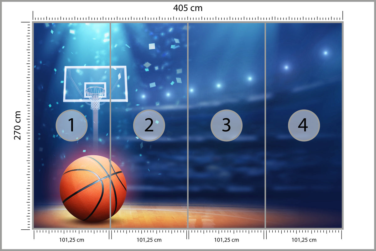 Fototapeta Koszykówka Na Stadionie 405 × 270 cm – podgląd kadru