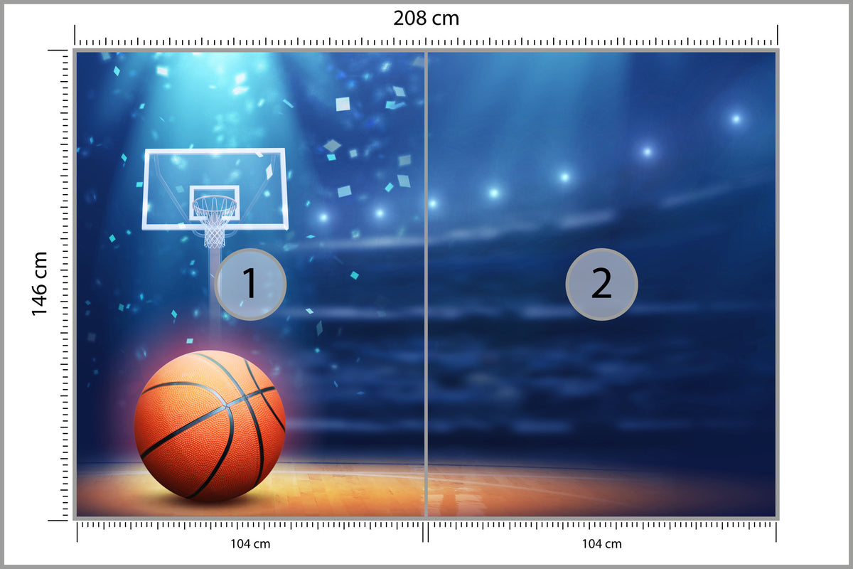 Fototapeta Koszykówka Na Stadionie 208 × 146 cm – podgląd kadru