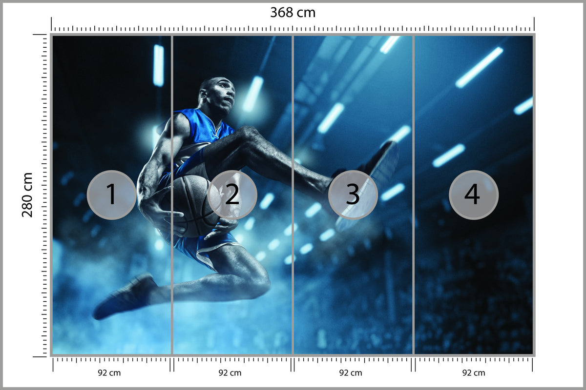Fototapeta Koszykarz W Locie 368 × 280 cm – podgląd kadru