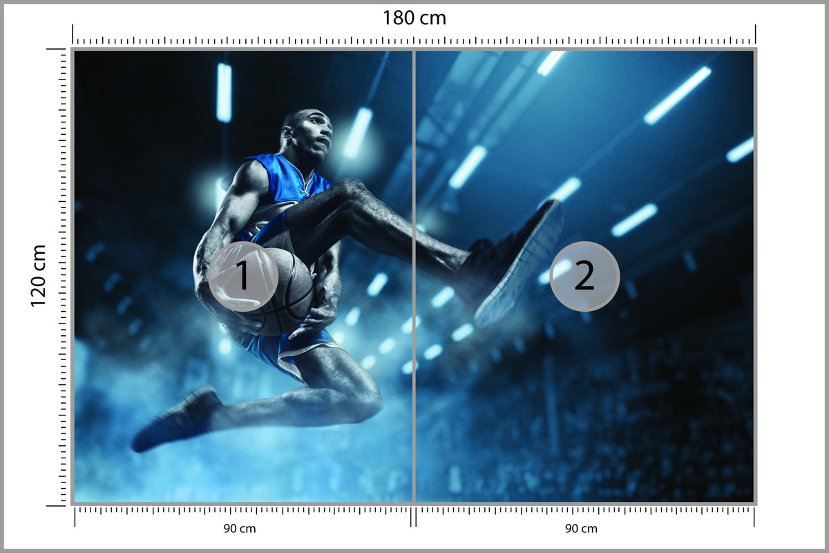 Fototapeta Koszykarz W Locie 180 × 120 cm – podgląd kadru