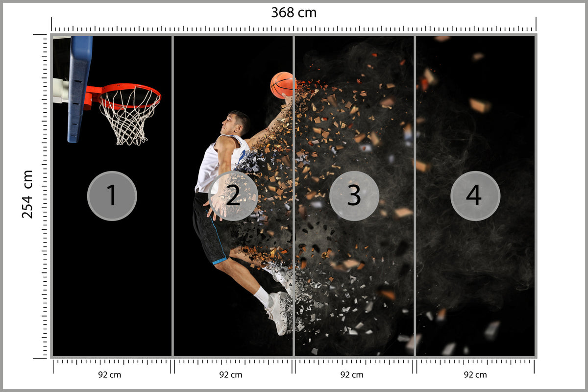 Fototapeta Koszykarz W Akcji 368 × 254 cm – podgląd kadru