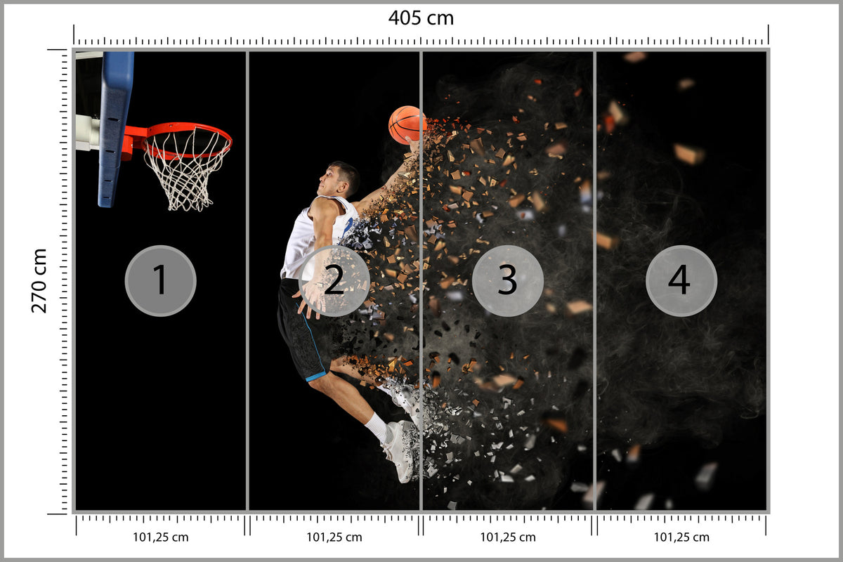 Fototapeta Koszykarz W Akcji 405 × 270 cm – podgląd kadru
