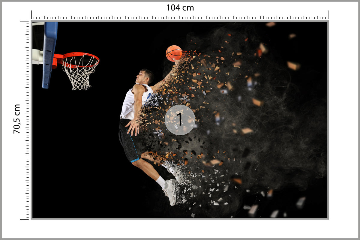 Fototapeta Koszykarz W Akcji 104 × 70,5 cm – podgląd kadru