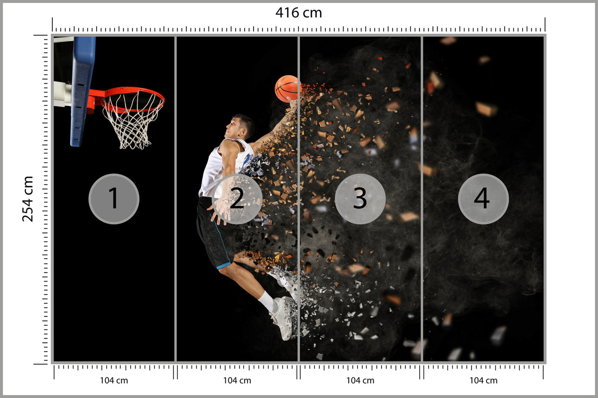 Fototapeta Koszykarz W Akcji 416 × 254 cm – podgląd kadru