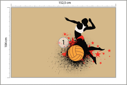 Fototapeta Siatkarka Podczas Gry 152,5 × 104 cm – podgląd kadru