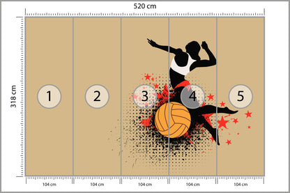 Fototapeta Siatkarka Podczas Gry 520 × 318 cm – podgląd kadru
