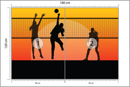 Fototapeta Siatkarki Podczas Gry 180 × 120 cm – podgląd kadru